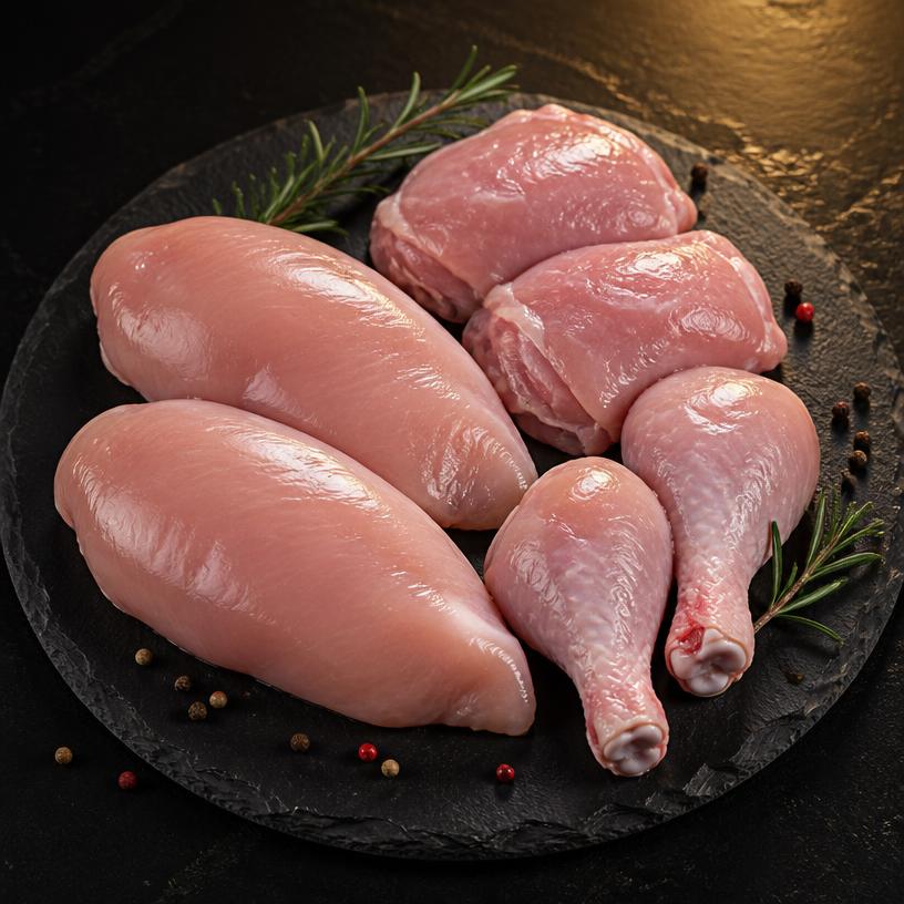 Skinless Full Chicken Pieces — fresh skinless chicken